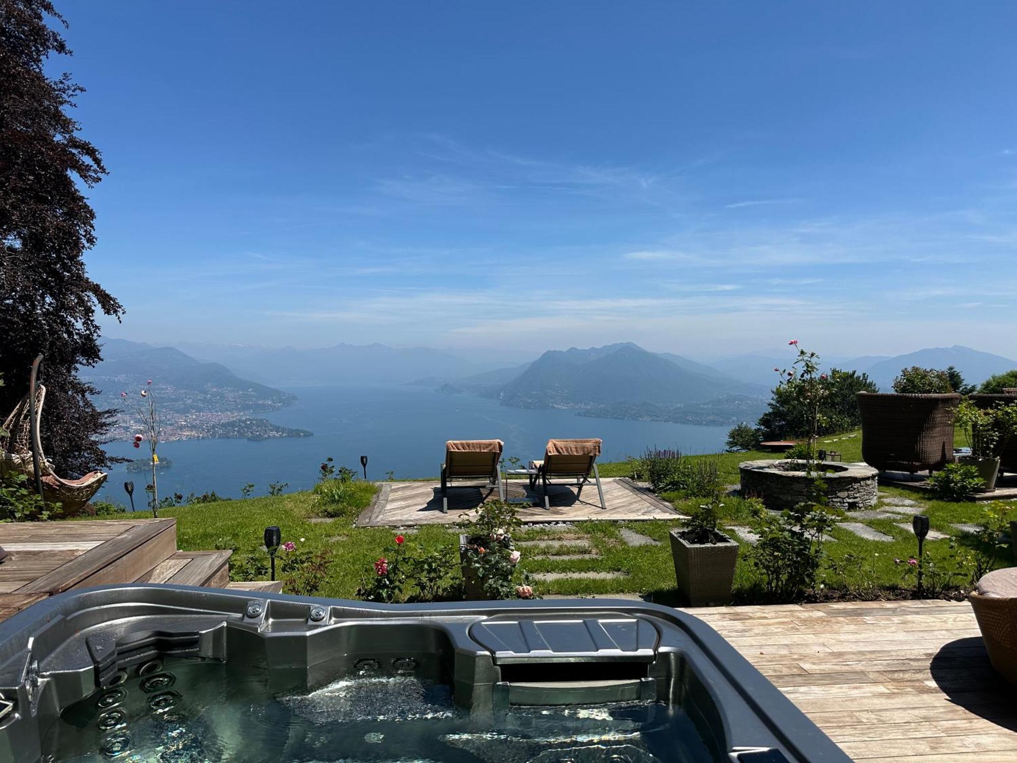 Private Luxury Spa & Silence Retreat With Spectacular View Over The Lake Maggiore Stresa Exterior foto