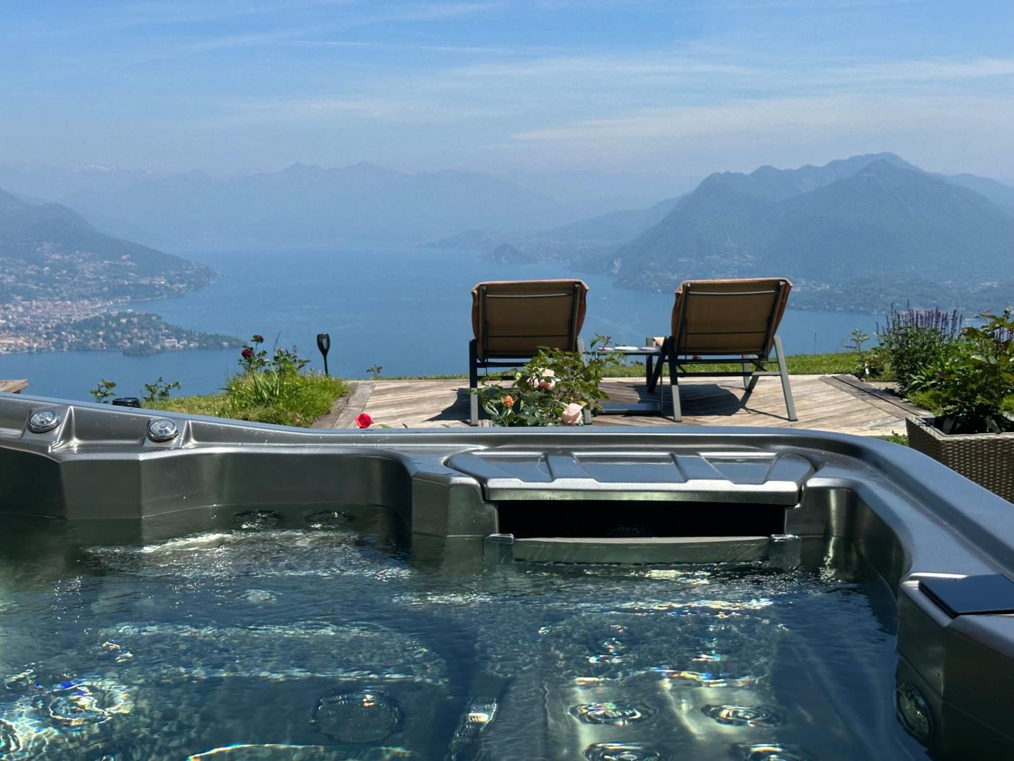 Private Luxury Spa & Silence Retreat With Spectacular View Over The Lake Maggiore Stresa Exterior foto